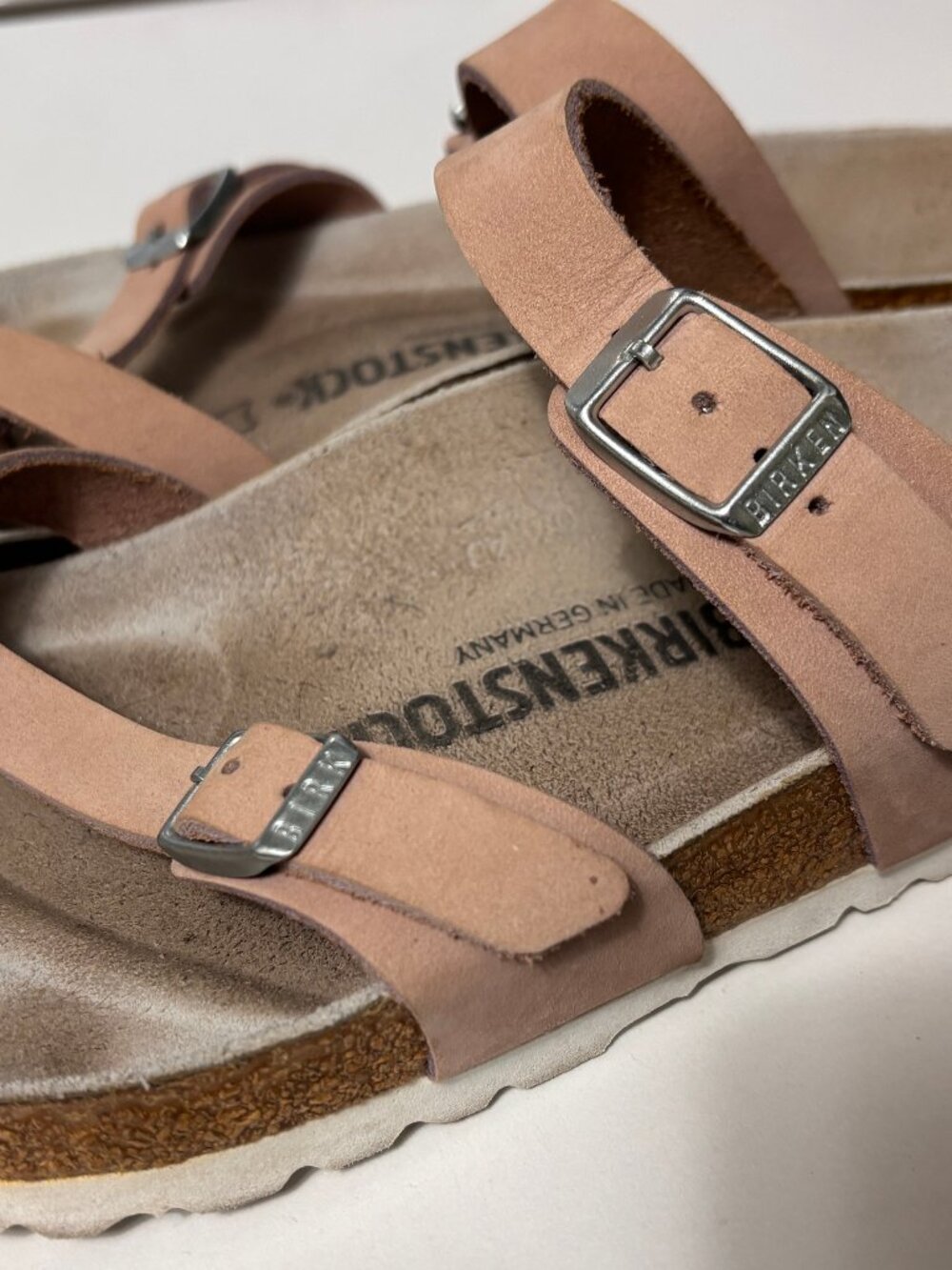 Birkenstock Mayari Soft Pink Nubuck Leather Sandals Size 39 Regular/Wide - Picture 2 of 7